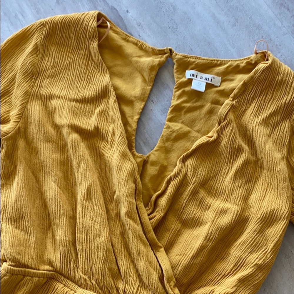 Mustard Spring Romper - Picture 2 of 5